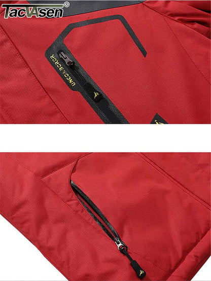 Men's Fleece-Lined Mountain Jacket – Removable Hood Hiking Coat