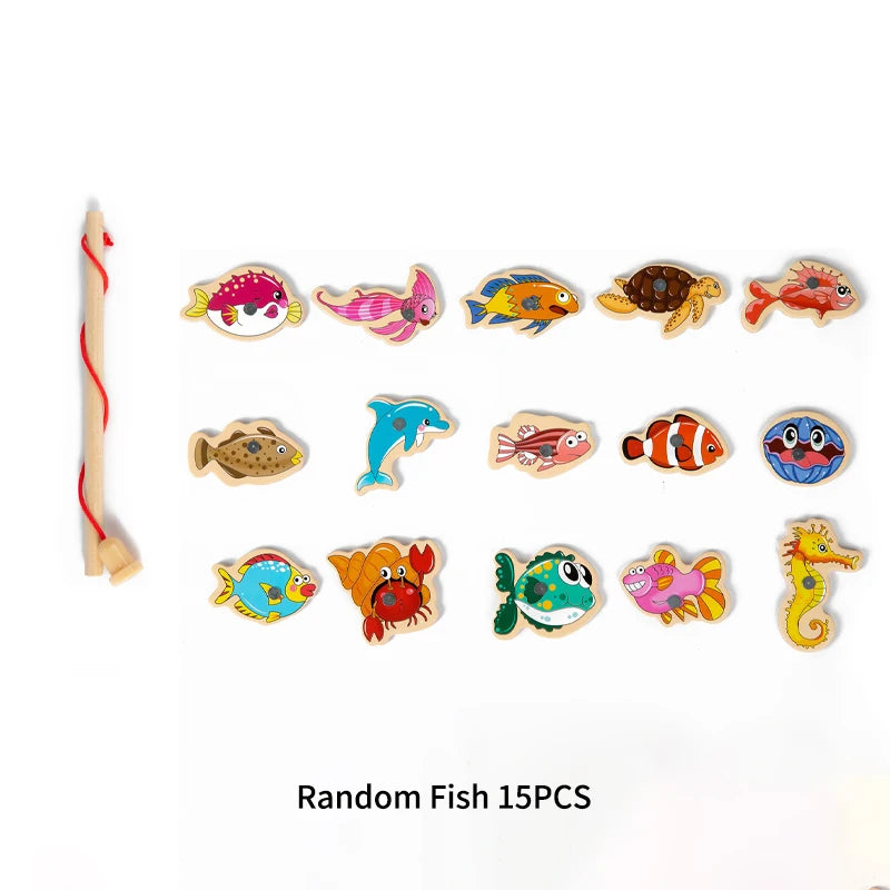 Wooden Magnetic Fishing Toy – Montessori Ocean Learning Game for Kids