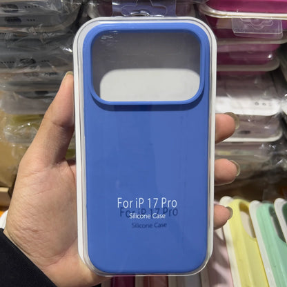 Official Liquid Silicone Skin Feel Case Iphone 17air 14 15 16 17 Pro Max Solid Candy Colour Color