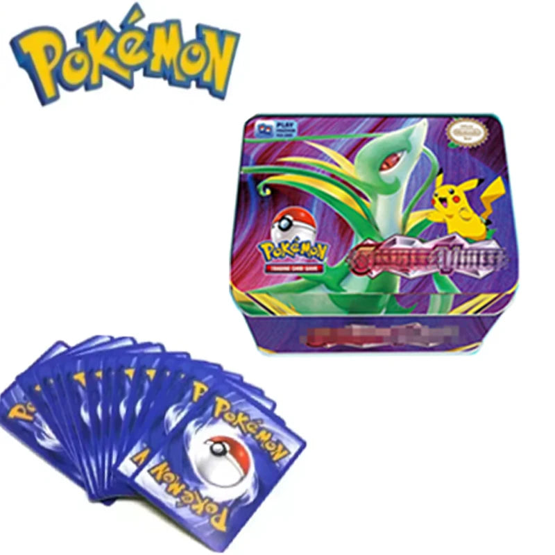 Pokemon TCG Metal Tin Box with 42 Cards – Random Design