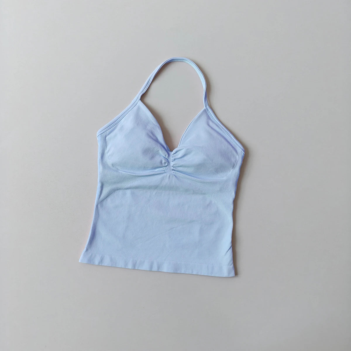 Women's Strappy Backless Crop Top & Scrunch Shorts Set – Gym Yoga Activewear
