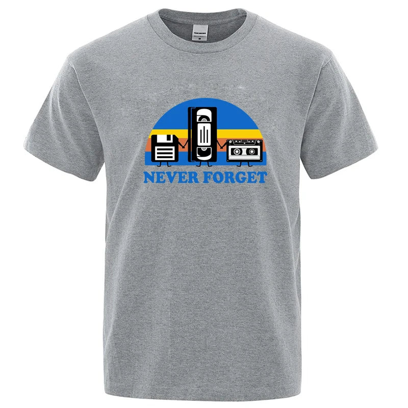 Never Forget Graphic T Shirt Funny Music Cotton Blend Tee