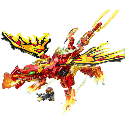 Ninja Dragon Building Blocks Set – Mini Action Figure Toy