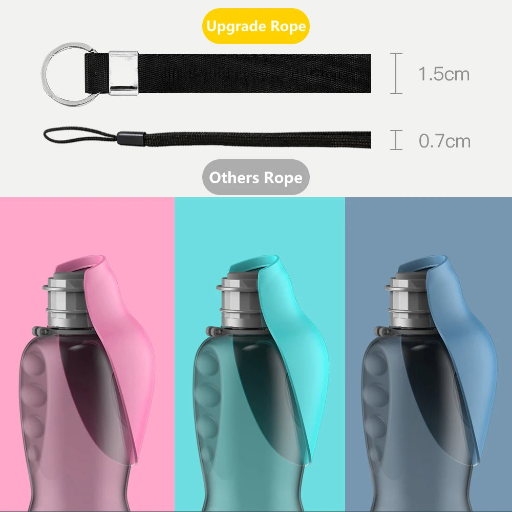 Portable Dog Water Bottle with Foldable Drinking Bowl