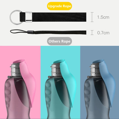 Portable Dog Water Bottle with Foldable Drinking Bowl