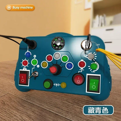 Montessori Busy Board – LED Light Switch Sensory Toy for Kids