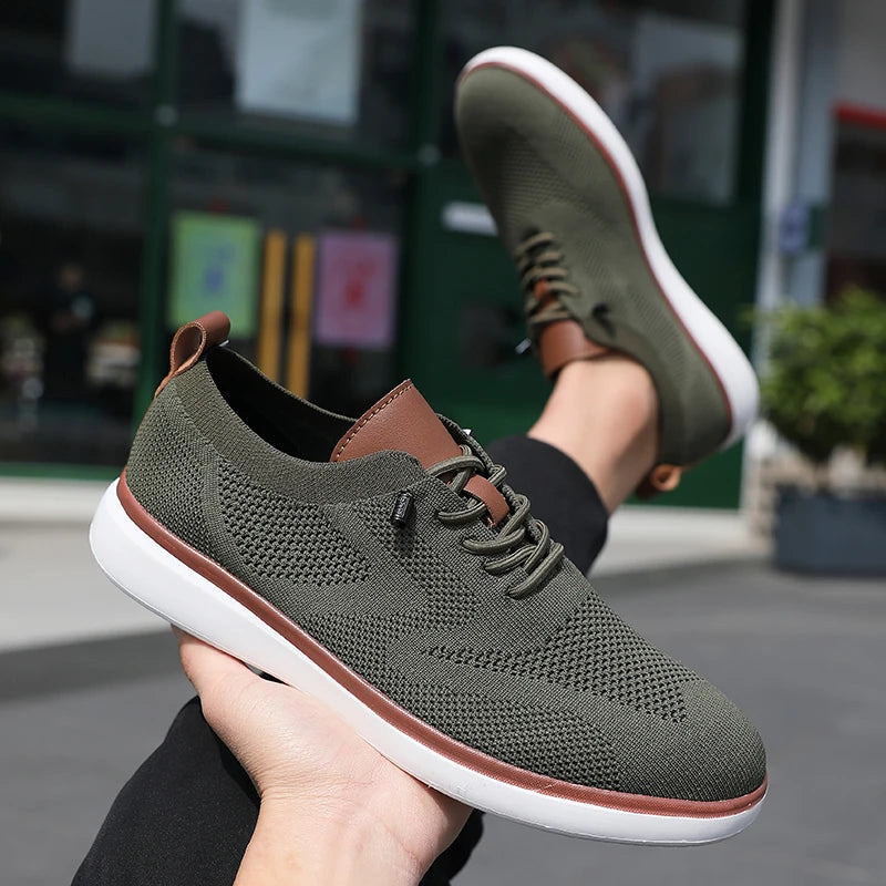 Men's Mesh Knit Sneakers – Lightweight Breathable Casual Shoes