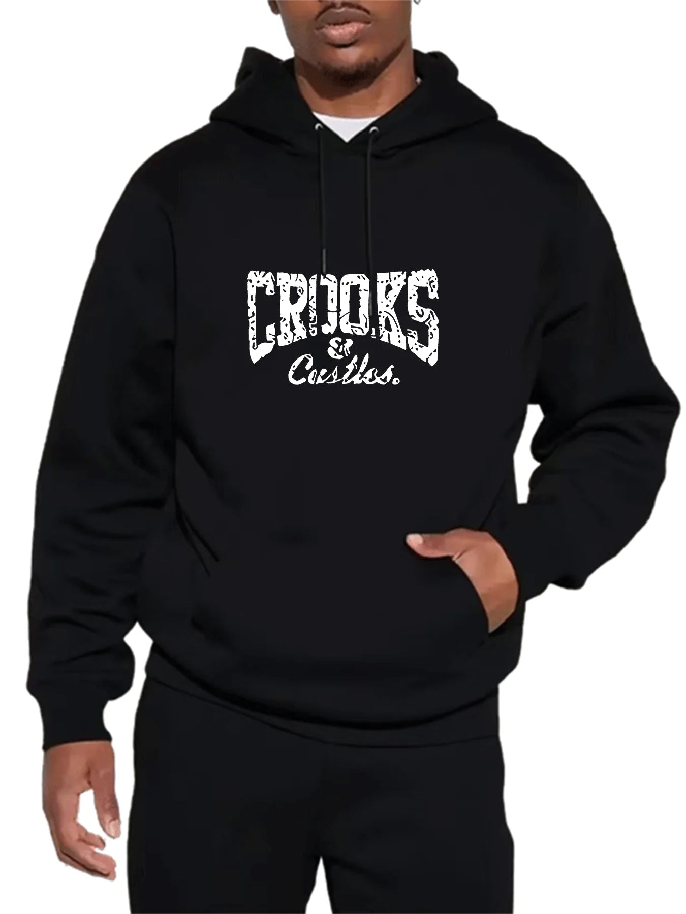 Letter Print Hoodie Casual Streetwear Fleece Pullover