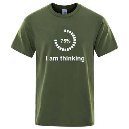 I'm Thinking Graphic T Shirt Funny Cotton Blend Tee