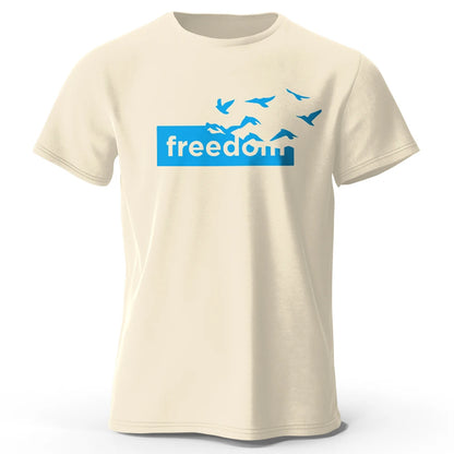 Freedom Letter Graphic T Shirt Oversized Cotton Tee
