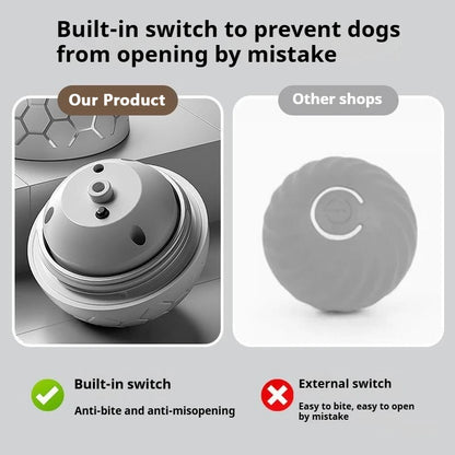 Interactive Smart Pet Toy Ball – Auto Rolling, RGB Lights, USB Rechargeable for Dogs & Cats