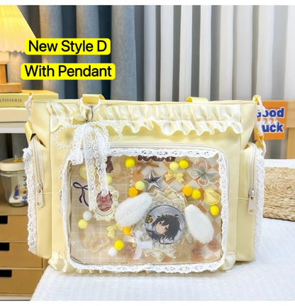 Ita Bag Transparent Window Tote – Y2K Kawaii Crossbody Shoulder Bag