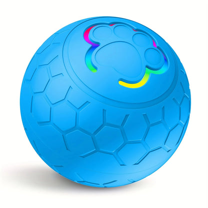 Interactive Smart Pet Toy Ball – Auto Rolling, RGB Lights, USB Rechargeable for Dogs & Cats