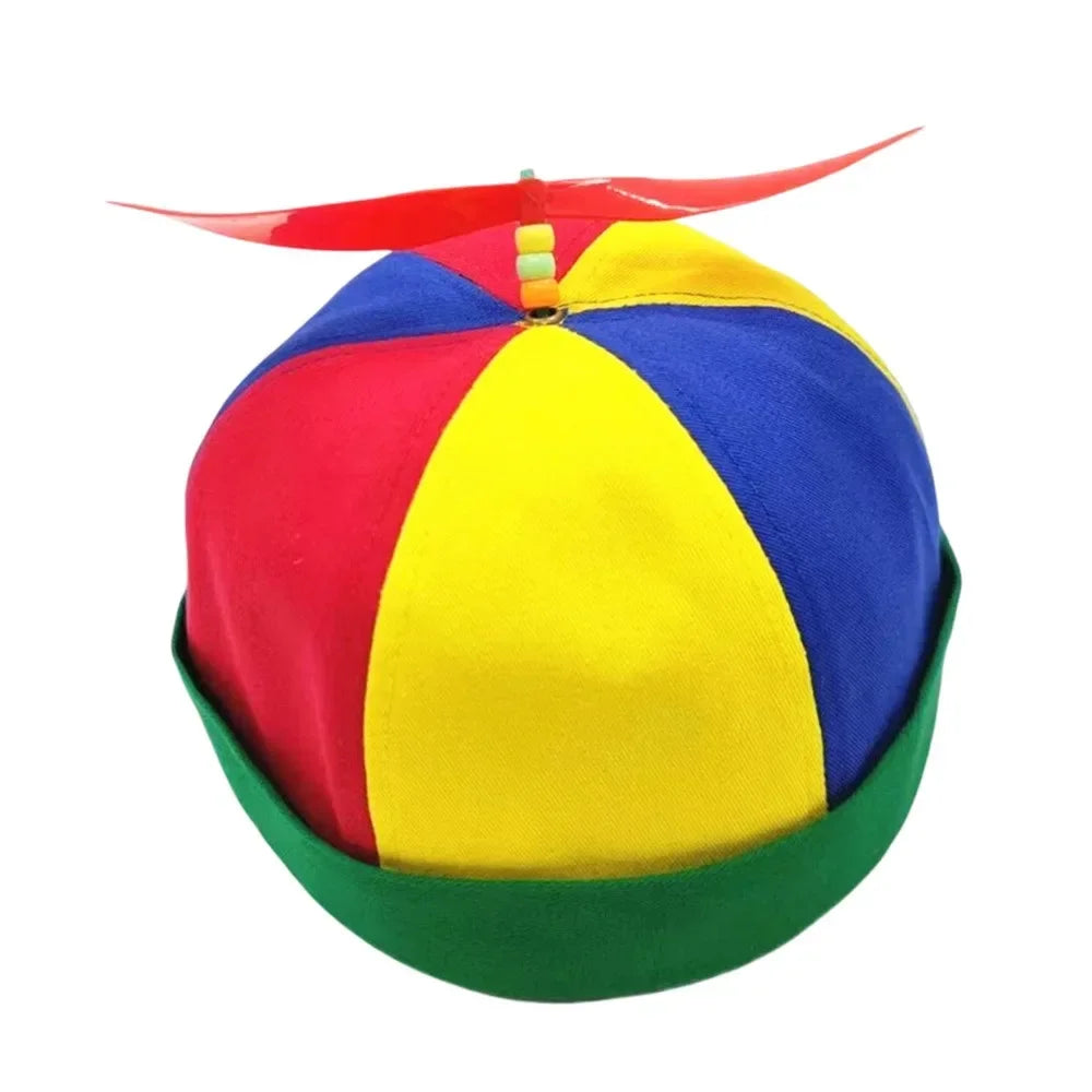 Propeller Beanie Hat – Funny Rainbow Helicopter Cap for Kids