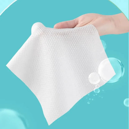 Disposable Face Towel – 100% Organic Cotton Dry & Wet Use (100pcs/bag)