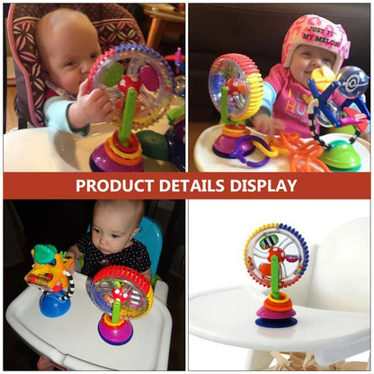 Baby Ferris Wheel Rattle Toy with Suction Cup – Highchair Sensory Toy