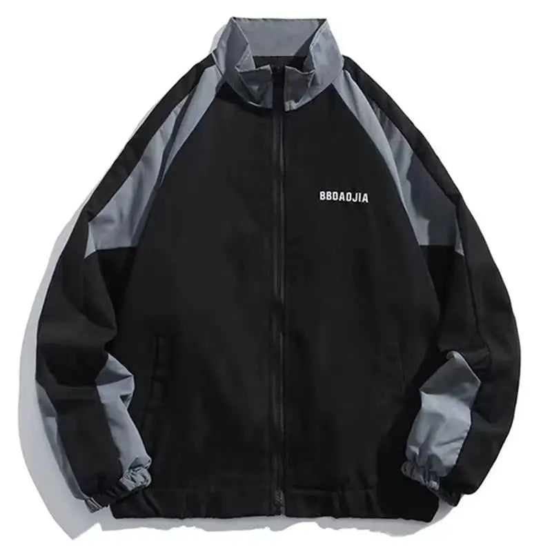 Men's Reflective Stripe Windbreaker Jacket Streetwear