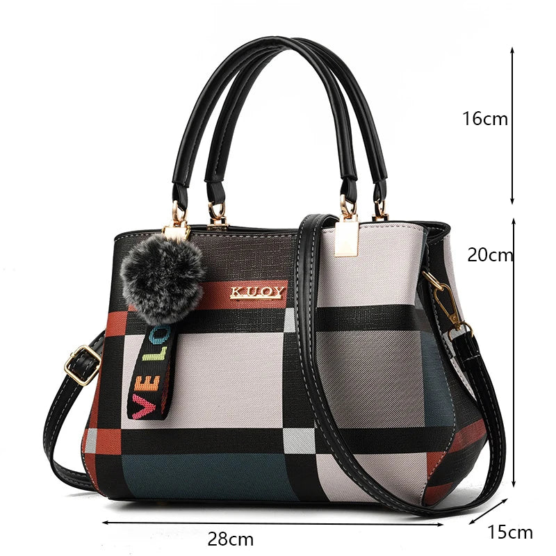PU Leather Tote Handbag for Women – Large Capacity Crossbody Bag