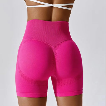 Women's Seamless High-Waist Scrunch Shorts