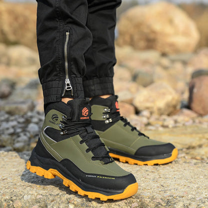 Steel Toe Work Boots – Men's High-Top Anti-Puncture Safety Shoes