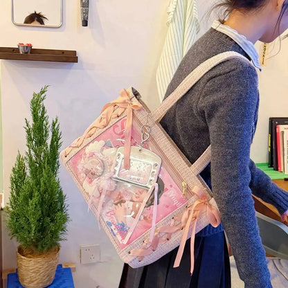 Ita Bag Transparent Window Tote – Y2K Kawaii Crossbody Shoulder Bag