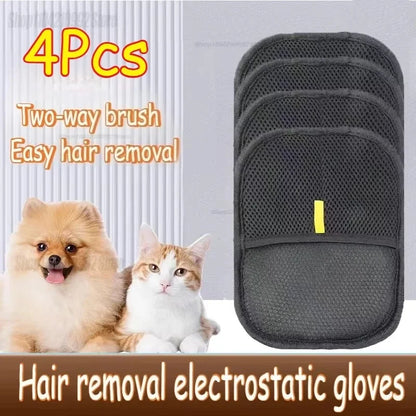 Pet Hair Remover Glove – Double-Sided Deshedding Brush for Dogs & Cats