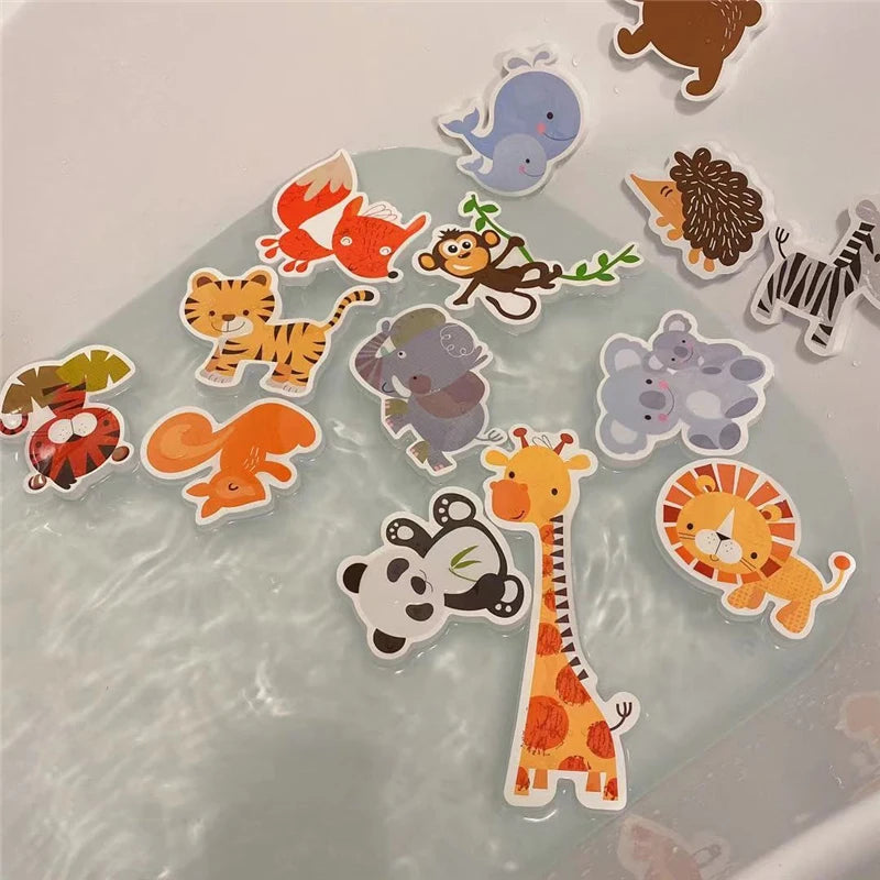 Kids Bath Toys Soft EVA Foam Floating Wall Stickers