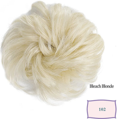 Synthetic Messy Hair Bun Chignon Scrunchies Fake Band Braid Elastic Hairpiece Tail Donut Updo Pieces