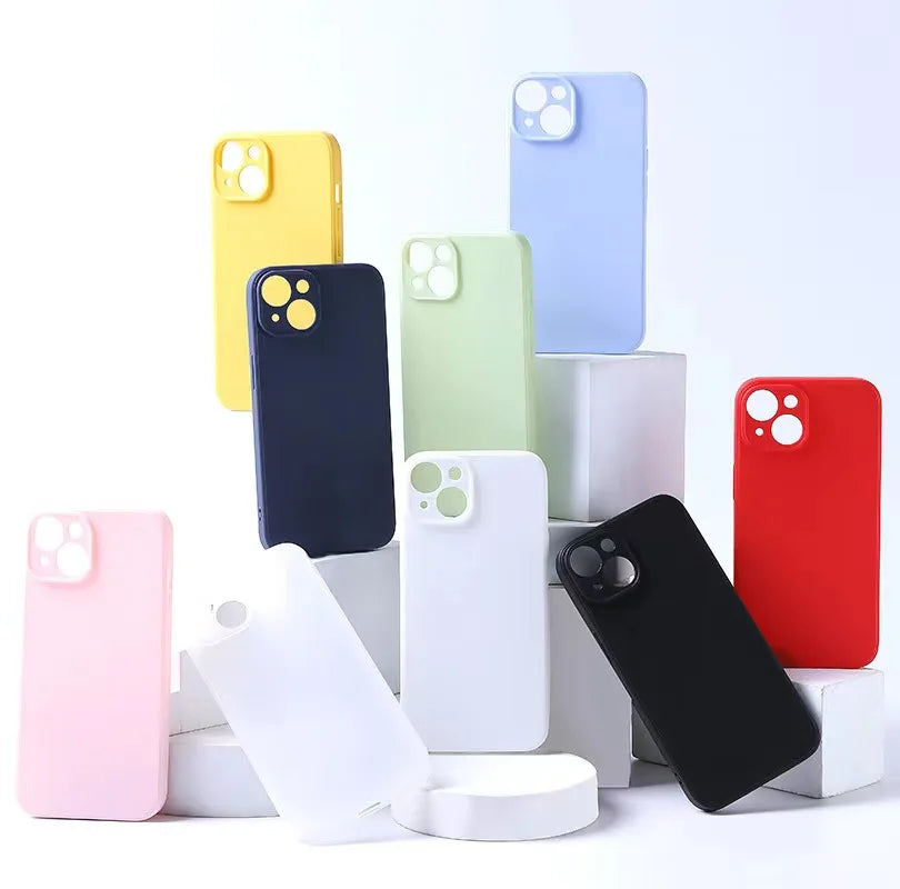 Luxury Liquid Silicone Phone Case Iphone 13 Mini 14 15 Pro Max Plus Candy Color Soft Back Cover