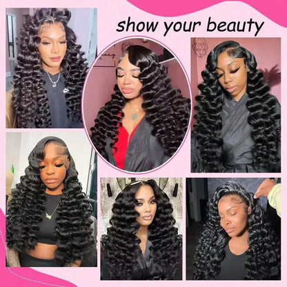 Loose Deep Wave Lace Front Wig – HD Lace Human Hair Natural Black