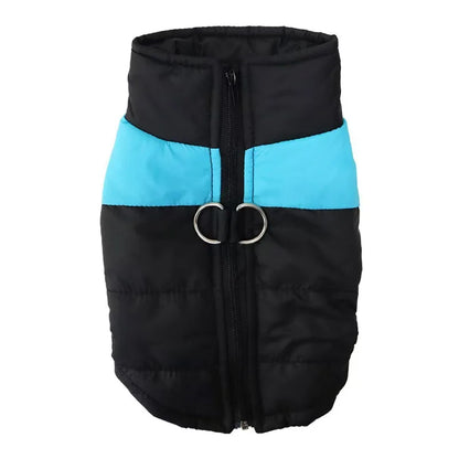 Waterproof Padded Dog Jacket Winter Vest with Zipper