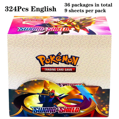 324pcs Pokemon Tcg Sword Shield Tempest Bonds Booster Box Trading Card Game Kids Toys Board