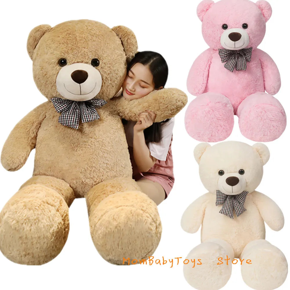 Giant 105cm Soft Teddy Bear Plush Toys White Pink Brown Super Big Hugging Pillow Animal Cushion