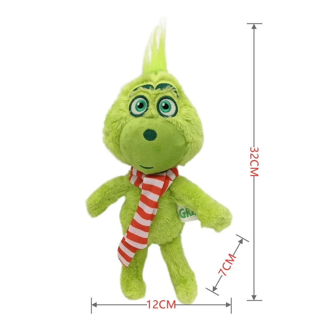 Grinch Plush Doll – 32cm Christmas Stuffed Toy for Kids