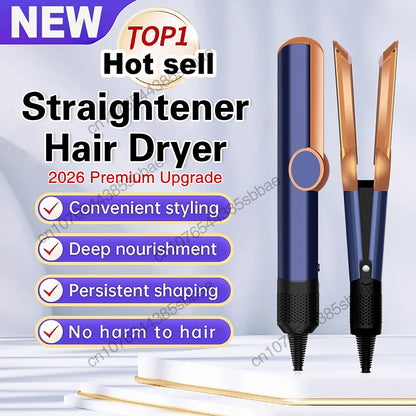 2-in-1 Hair Dryer & Straightener with Negative Ion Technology