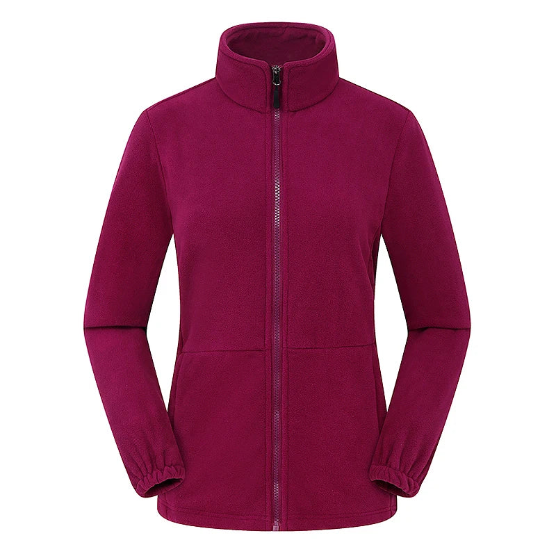 Women's Polar Fleece Jacket – Windproof Thermal Outdoor Coat