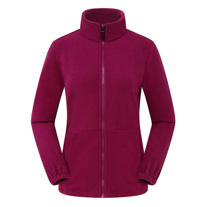 Women's Polar Fleece Jacket – Windproof Thermal Outdoor Coat