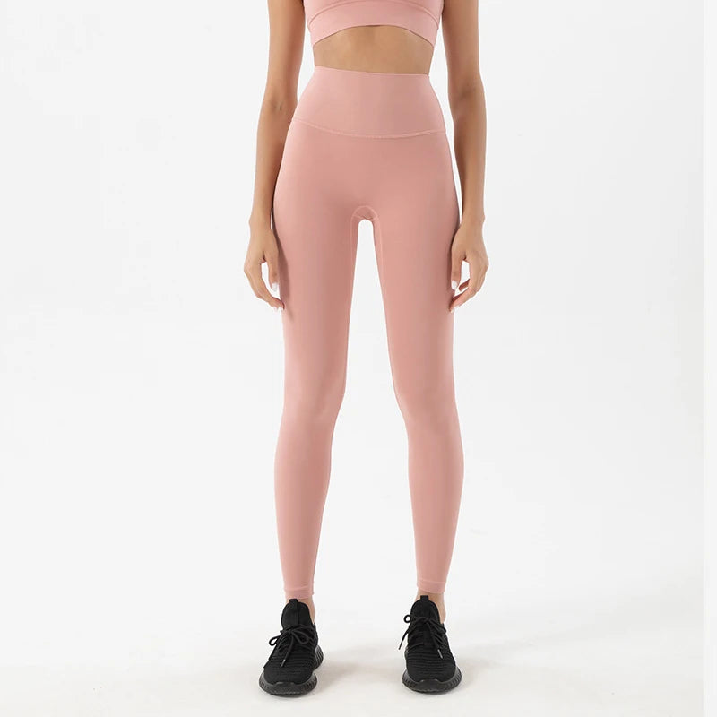 Women's Nylon Yoga Pants – Gym Leggings with Elastic Waist