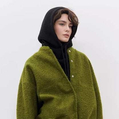 Knit Balaclava Hood Scarf – Women's Warm Winter Neck Cap