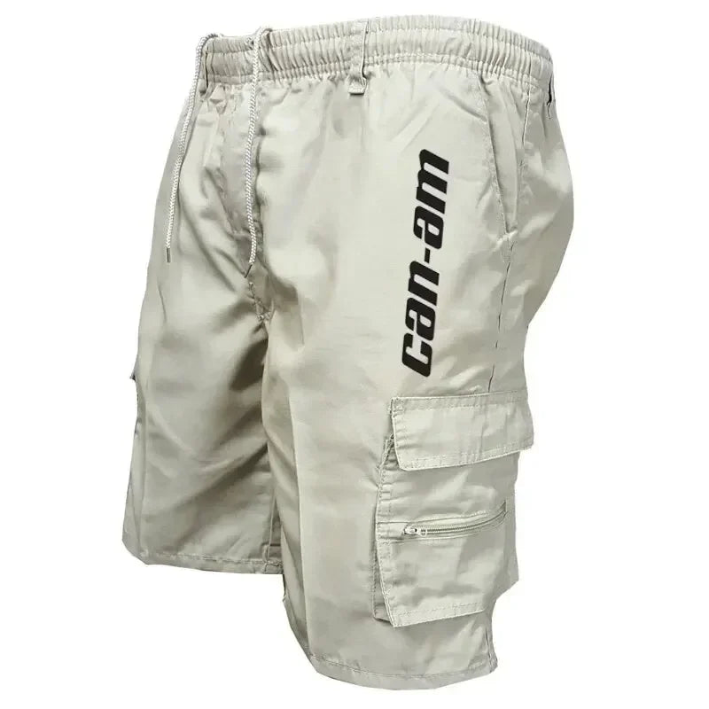 Men's Cargo Shorts – Elastic Waist, Multiple Pockets