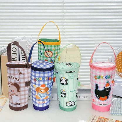 Insulated Cup Carrier Tote Bag – Portable Drink Holder with Handle