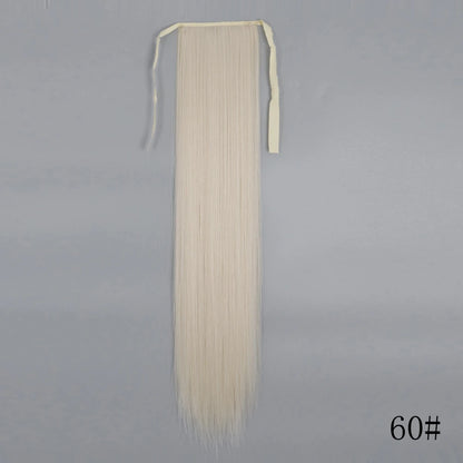 Wrap Around Ponytail Extension – Long Straight Synthetic Clip-In
