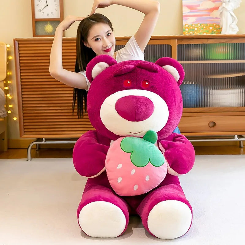 Strawberry Bear Plush Toy - Cute Cuddly Stuffed Animal