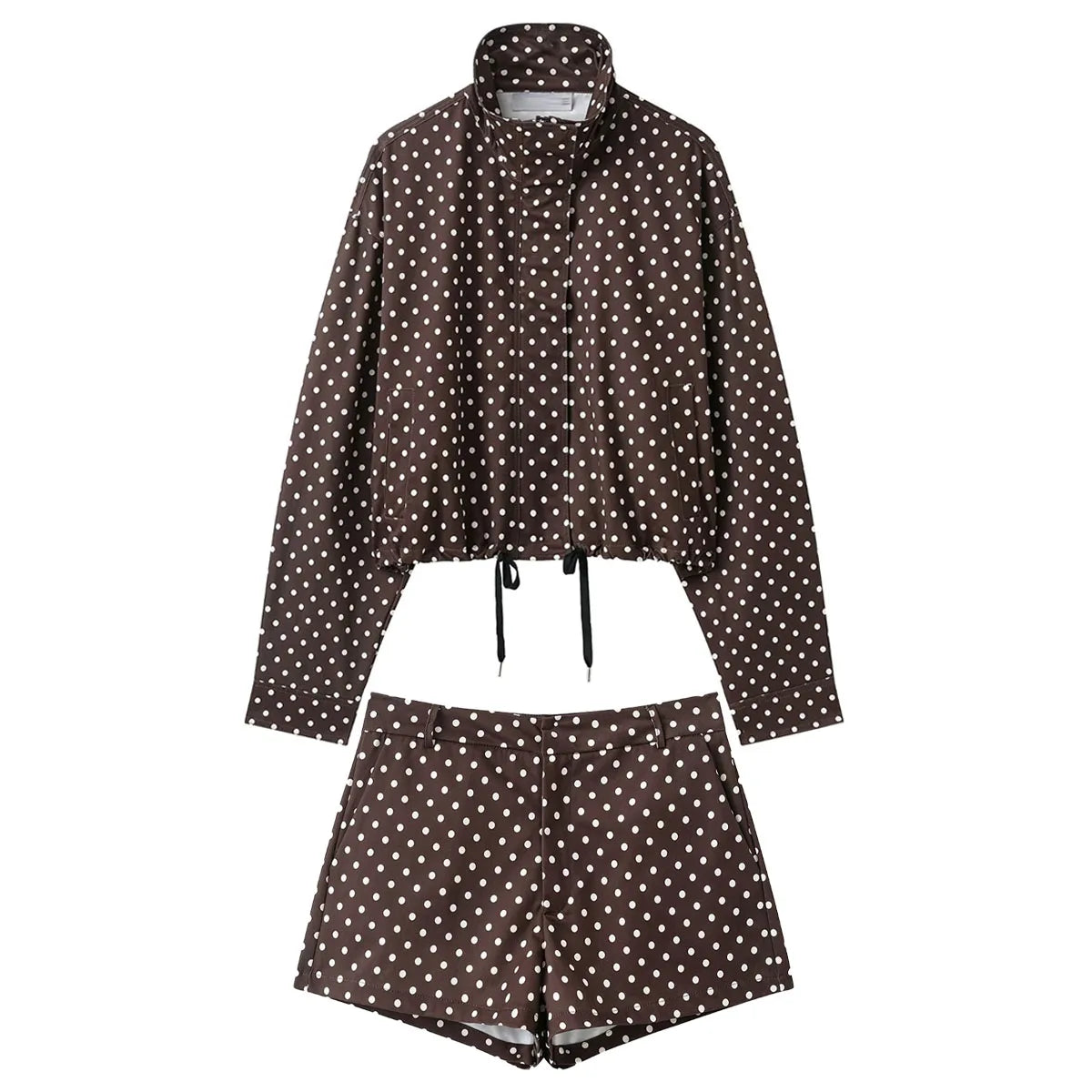 Women's Polka Dot Jacket & Shorts Set