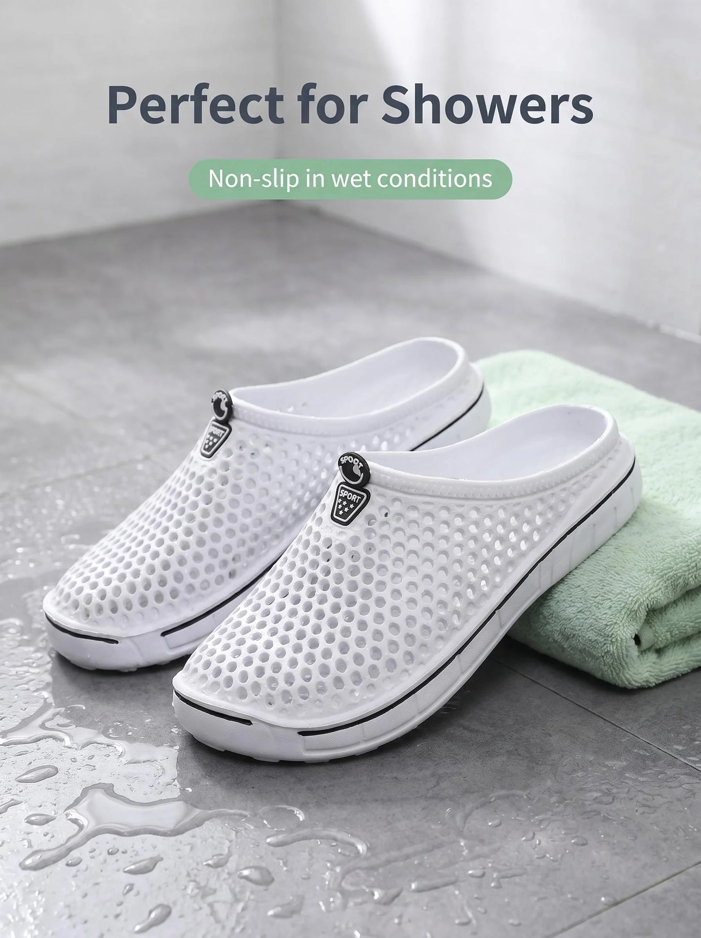 Women S Garden Shoes Lightweight Breathable Slip-Resistant Indoor Outdoor Casual Slippers Half