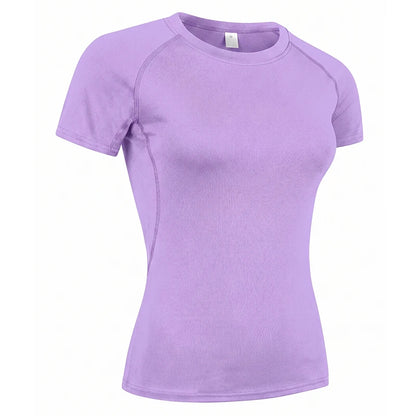 Women's Compression Athletic T-Shirt – Short Sleeve Quick Dry Workout Top