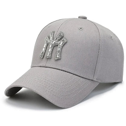 Rhinestone Baseball Cap for Women – Sparkle NY Logo Dad Hat