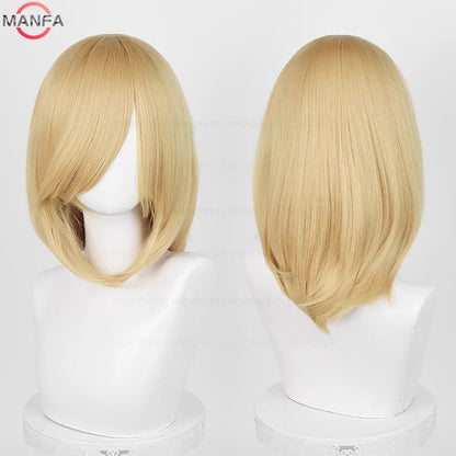 Anime Cosplay Wig - 40cm Medium Straight Wig with Bangs