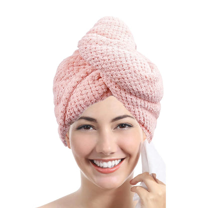 Microfiber Hair Towel Wrap – Absorbent Quick-Dry Turban Cap for Women