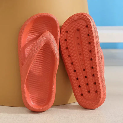 Women's Platform Flip Flops – Cushioned EVA Non-Slip Beach Sandals